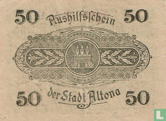 Altona  50 Pfennig 1918 - Afbeelding 2