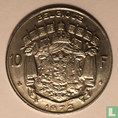 België 10 francs 1972 (FRA - misslag) - Afbeelding 1