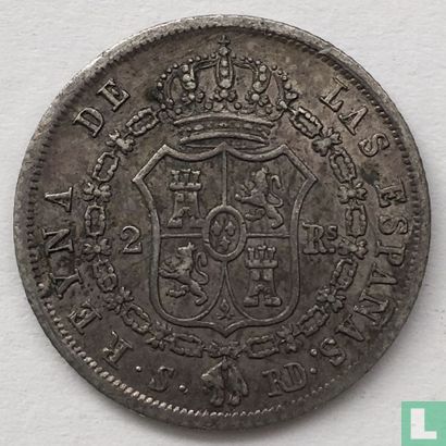 Espagne 2 reales 1850 - Image 2