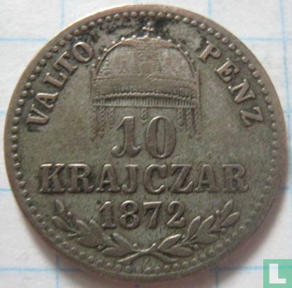 Hongarije 10 krajczar 1872 - Afbeelding 1