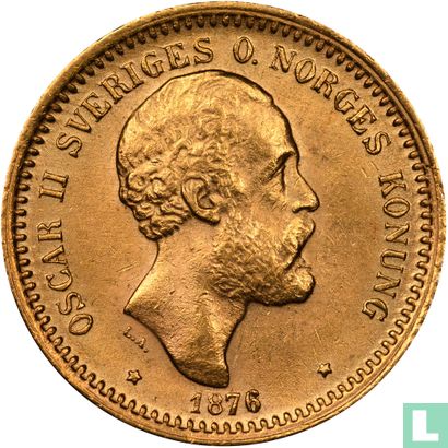 Zweden 10 Kronor 1876 - Afbeelding 1