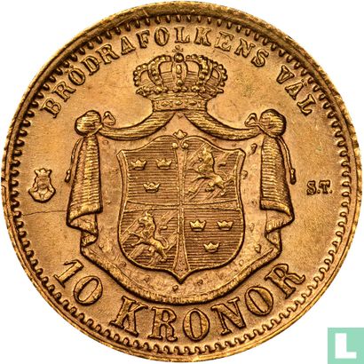 Zweden 10 Kronor 1876 - Afbeelding 2