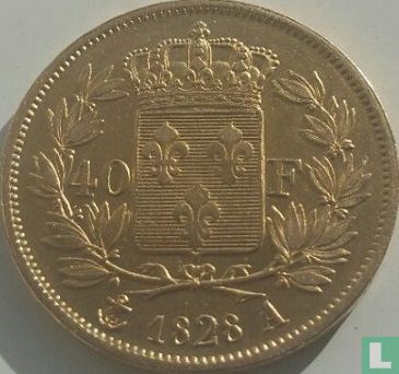 Frankrijk 40 francs 1828 - Afbeelding 1