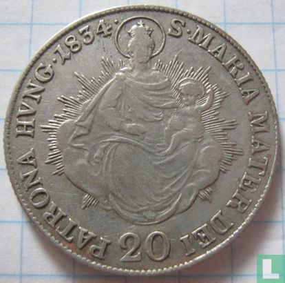 Ungarn 20 Krajczar 1834 - Bild 1