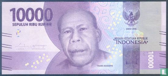 Indonesia 10,000 Rupiah 2016 - Image 1