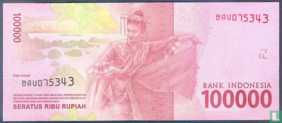 Indonesia 100,000 Rupiah 2016 - Image 2
