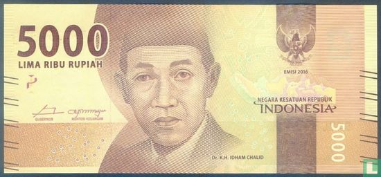 Indonésie 5.000 Rupiah 2016 - Image 1