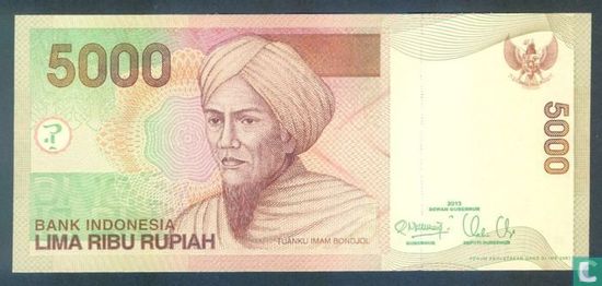 Indonesia 5,000 Rupiah 2013 (P142m2) - Image 1