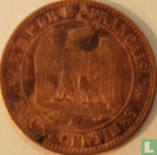 France 2 centimes 1855 (A - ancre) - Image 2