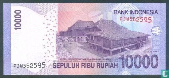Indonésie 10.000 Rupiah 2013 (P150d1) - Image 2