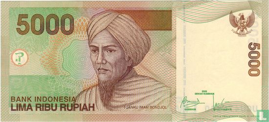 Indonésie 5.000 Rupiah 2009 - Image 1