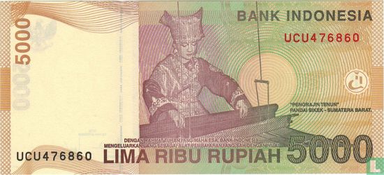 Indonésie 5.000 Rupiah 2009 - Image 2