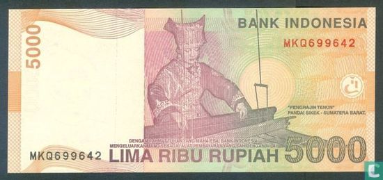 Indonesia 5,000 Rupiah 2013 (P142m1) - Image 2