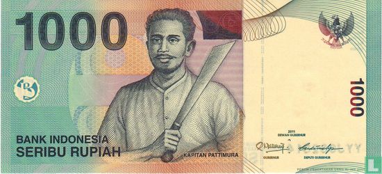 Indonesia 1,000 Rupiah 2011 - Image 1