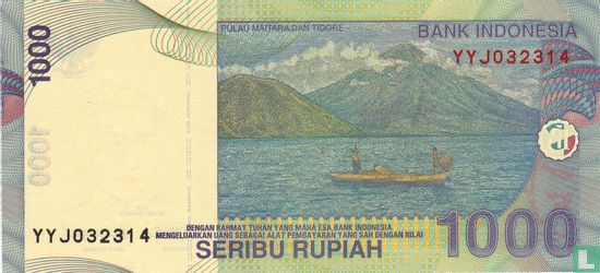 Indonesia 1,000 Rupiah 2011 - Image 2