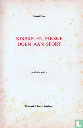 Rikske en Fikske doen aan sport - Image 3