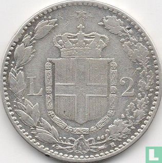 Italien 2 Lire 1899 - Bild 2