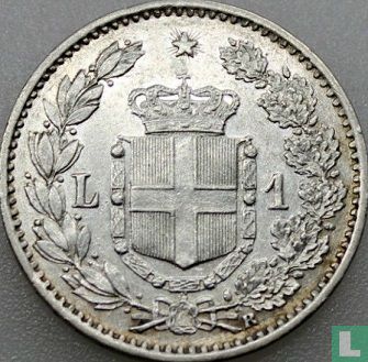 Italie 1 lire 1884 - Image 2