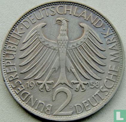 Duitsland 2 mark 1958 (D - Max Planck) - Afbeelding 1