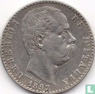 Italië 2 lire 1897 - Afbeelding 1