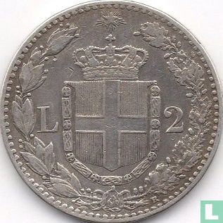 Italië 2 lire 1897 - Afbeelding 2