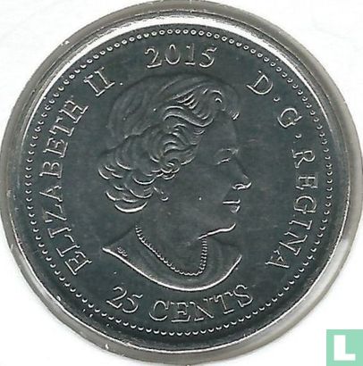 Canada 25 cents 2015 (colourless) "100th anniversary of the poem In Flanders fields" - Image 1