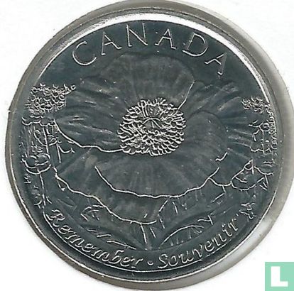 Canada 25 cents 2015 (non coloré) "100th anniversary of the poem In Flanders fields" - Image 2