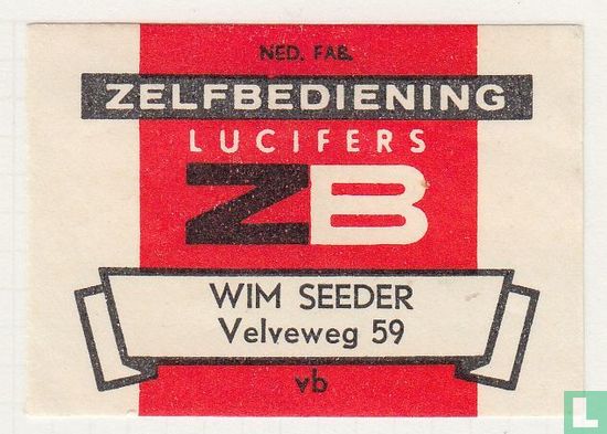 Zelfbediening lucifers ZB Wim Seeder
