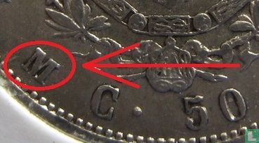 Italië 50 centesimi 1863 (M - met gekroonde wapenschild) - Afbeelding 3