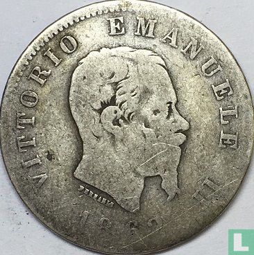 Italië 1 lira 1862 (N) - Afbeelding 1