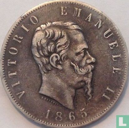 Italien 5 Lire 1865 (T) - Bild 1