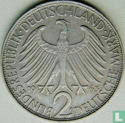 Duitsland 2 mark 1963 (F - Max Planck) - Afbeelding 1