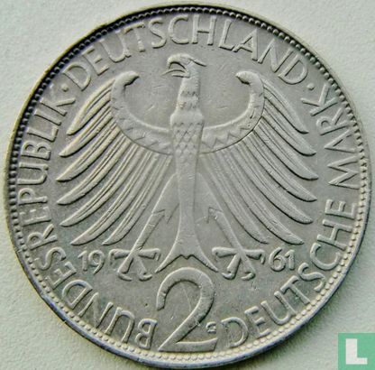 Deutschland 2 Mark 1961 (G - Max Planck) - Bild 1