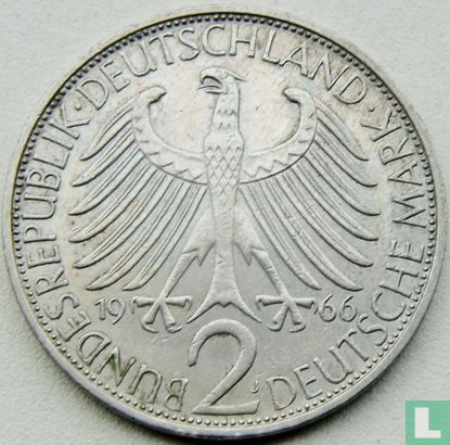Duitsland 2 mark 1966 (J - Max Planck) - Afbeelding 1