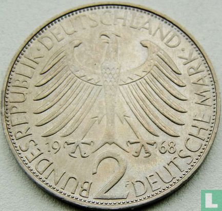 Duitsland 2 mark 1968 (F - Max Planck) - Afbeelding 1