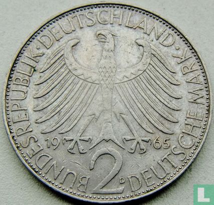 Germany 2 mark 1965 (D - Max Planck) - Image 1