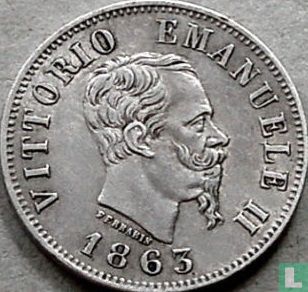 Italie 50 centesimi 1863 (T - sans écusson couronné) - Image 1