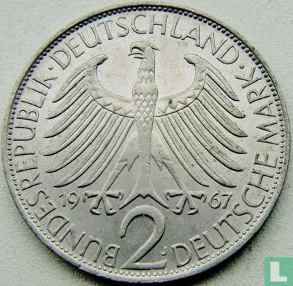 Duitsland 2 mark 1967 (J - Max Planck) - Afbeelding 1