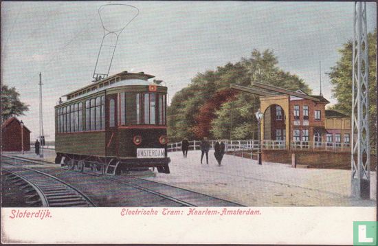 Sloterdijk. Electrische Tram:  Haarlem-Amsterdam.