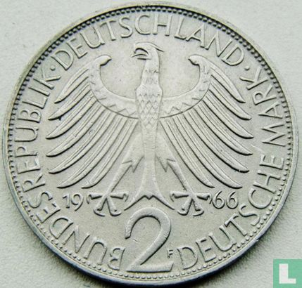 Duitsland 2 mark 1966 (F - Max Planck) - Afbeelding 1