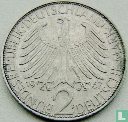 Germany 2 mark 1967 (F - Max Planck) - Image 1