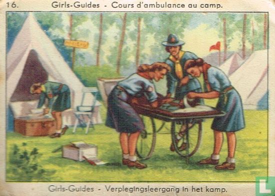 Girls-Guides - Verplegingsleergang in het kamp - Afbeelding 1