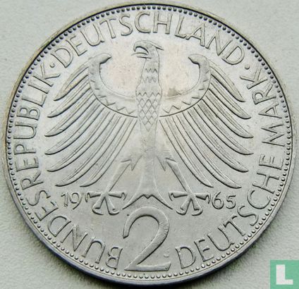 Duitsland 2 mark 1965 (J - Max Planck) - Afbeelding 1