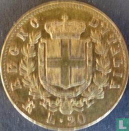Italien 20 Lire 1878 - Bild 2