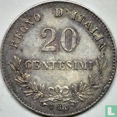 Italie 20 centesimi 1867 - Image 2