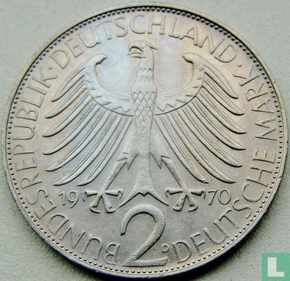 Duitsland 2 mark 1970 (D - Max Planck) - Afbeelding 1