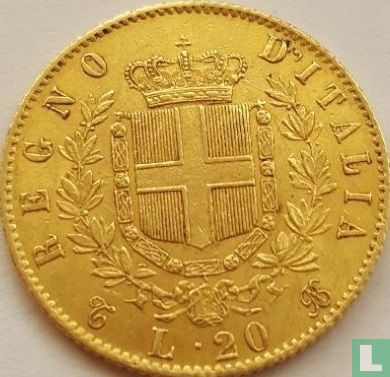 Italie 20 lire 1864 - Image 2