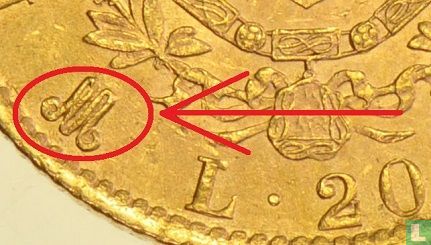 Italy 20 lire 1874 (M) - Image 3
