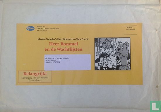 Envelop Heer Bommel en de wachtlijsten [met juiste raster] - Image 1