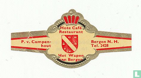 Hotel café restaurant het wapen van Bergen P. v Valentino Mountains n. n. Tel. 2428 - Image 1